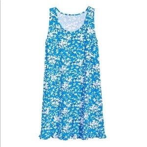 NWT Draper James Ruffle Nightie in Blue Shadow Floral